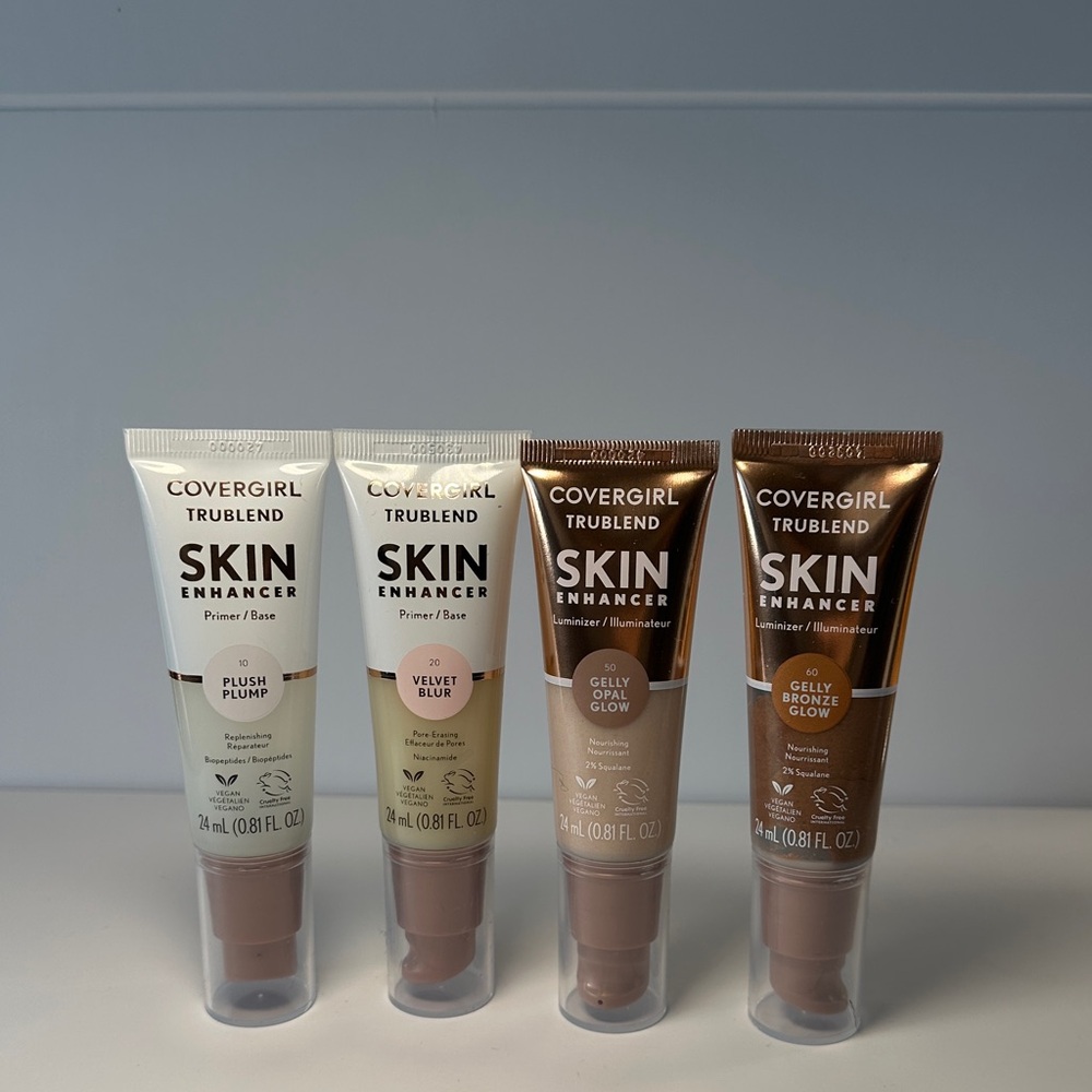 covergirl skin enhancer luminizer & primer NEW set of 4